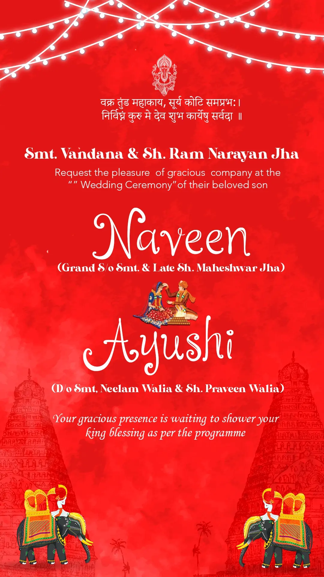 Digital Wedding Cards, Indian Wedding Invitation Cards Digital, E-invites, Digital
